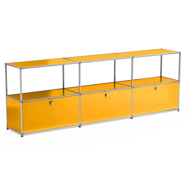 Storage Cabinet Sideboard Haller Cabinet Storage Shelf Modular Furniture Stainless Steel Metal Board Living Room Cabinet-No Keys - Image 2